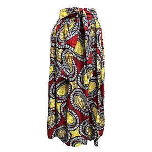 Long, full, African print skirt